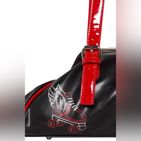 Sourpuss Flying Skate Purse (Red/Black) - Picture 2 of 5